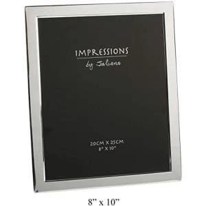 8" x 10" - Impressions Silver Plated Photo Frame Flat Edge