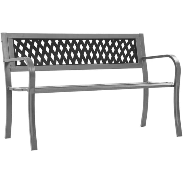 VIDAXL Vidaxl - Garden Bench Black 120cm Steel 8720845642495