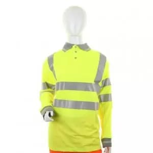 Beeswift LADIES Hi Visibility Long Sleeve POLO MED LPK22SYM