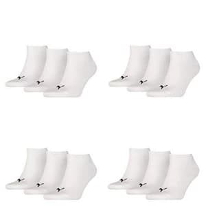 12 pair Puma Sneaker Invisible Socks Unisex Mens & Ladies, color:300 - white, Socken & Strumpfe:47-49