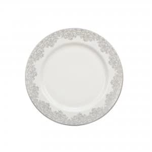 Denby Monsoon Filigree Silver Dinner Plate