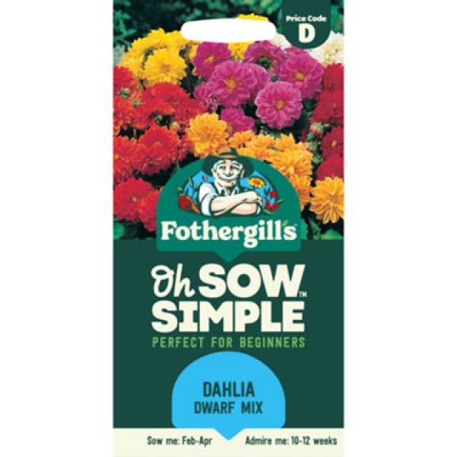 Mr Fothergills Oh Sow Simple Dwarf Double Mix Dahlia Flower Seeds