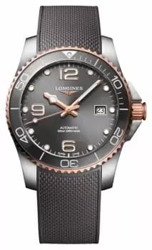 LONGINES L37803789 HydroConquest Automatic 39mm Grey Rubber Watch
