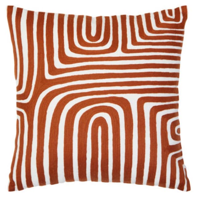 Orsina Bosie Ozella Rust And White Cushion