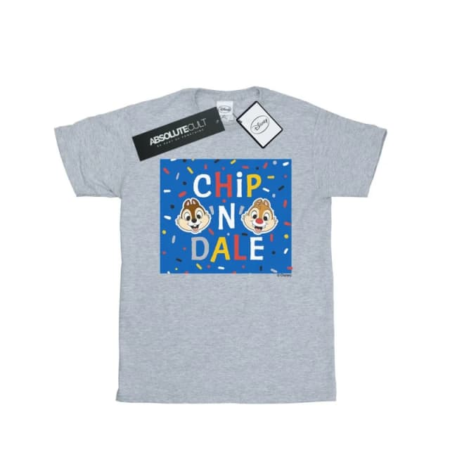 Disney Men Chip N Dale Blue Frame T-Shirt in Grey Size: Small Grey S Male 5059114356843