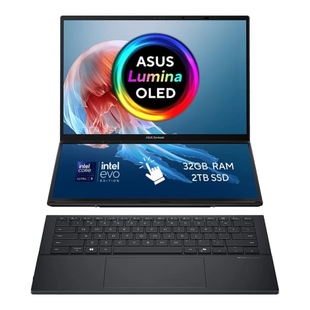 ASUS ZenBook Duo 14 OLED 14" Laptop - Intel Core Ultra 9, 2TB SSD, 32GB RAM - Grey