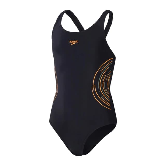 Speedo PLMT MSBK 1PC COSTUME JF BLACK/Orange Black female 13-14