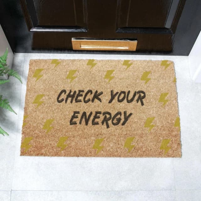Artsy Doormats Check Your Energy Doormat (60 X 40Cm)