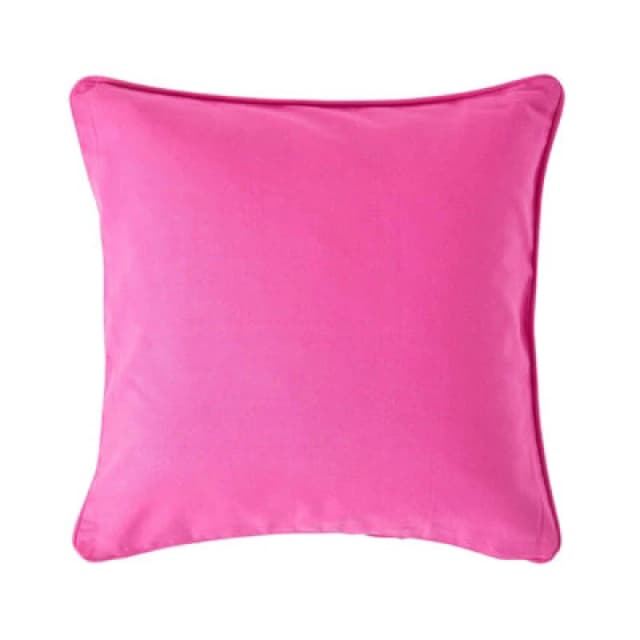 Homescapes Cotton Plain Cerise Cushion Cover, 60 X 60 Cm