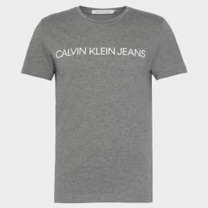 CK Jeans Mens Core Institutional Logo T-Shirt - Grey Heather - M