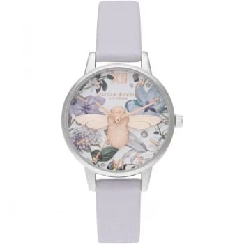 Bejewelled Florals Midi 3D Bee Parma Violet, Rg & Silver Watch