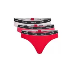 Hugo 3 Pack Stripe Thong - Pink
