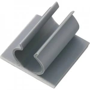 Cable mount Self adhesive Grey Conrad Components 543379