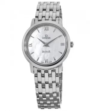 Omega De Ville Quartz 27.4mm Mother of Pearl Dial Womens Watch 424.10.27.60.05.001 424.10.27.60.05.001