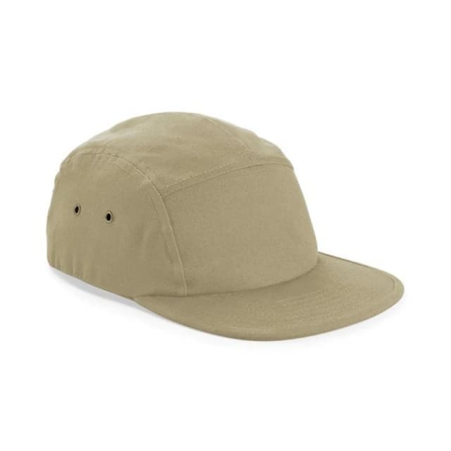 Beechfield Beechfield Men 5 Panel Canvas Cap in Light Brown Light Brown One Size Male 5063300883099