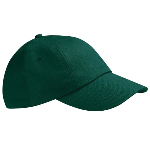 Beechfield Beechfield Low Profile Heavy Cotton Drill Cap Headwear Pack of 2 in Bottle Green Bottle Green One Size Unisex 5059269089108
