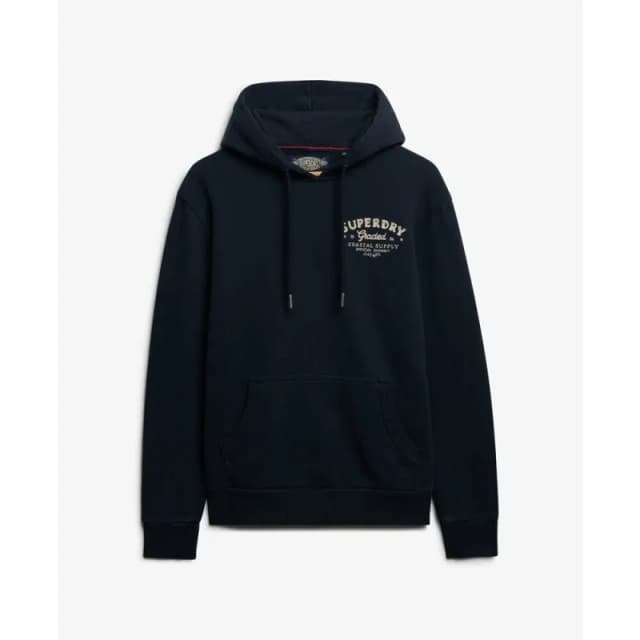 Superdry Lo-Fi Dockside Embroidered Hoodie - Navy Navy WYDY5 Male 2XL,L,M,XL