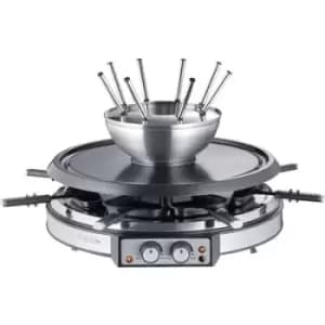 Severin RG 2348 Raclette 8 fondue forks, 8 pannikins Stainless steel, Black