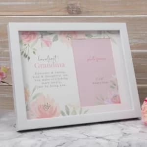 Loveliest Grandma Floral Photo Frame