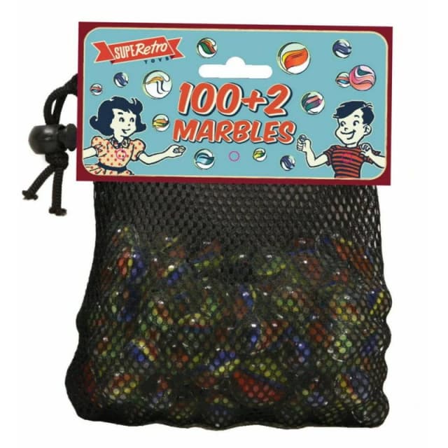 Superetro 100+2 Marbles In Net Multi