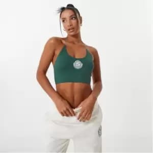 Slazenger Sofia Richie Halter Crop Top - Green