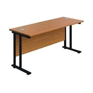 Jemini Rectangular Double Upright Cantilever Desk 1600x600mm Nova
