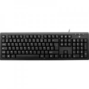 V7 Videoseven KU200FR USB Keyboard French, AZERTY Black