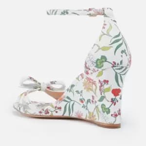 Kate Spade New York Womens Flamenco Wedges - Rooftop Garden Print - UK 3
