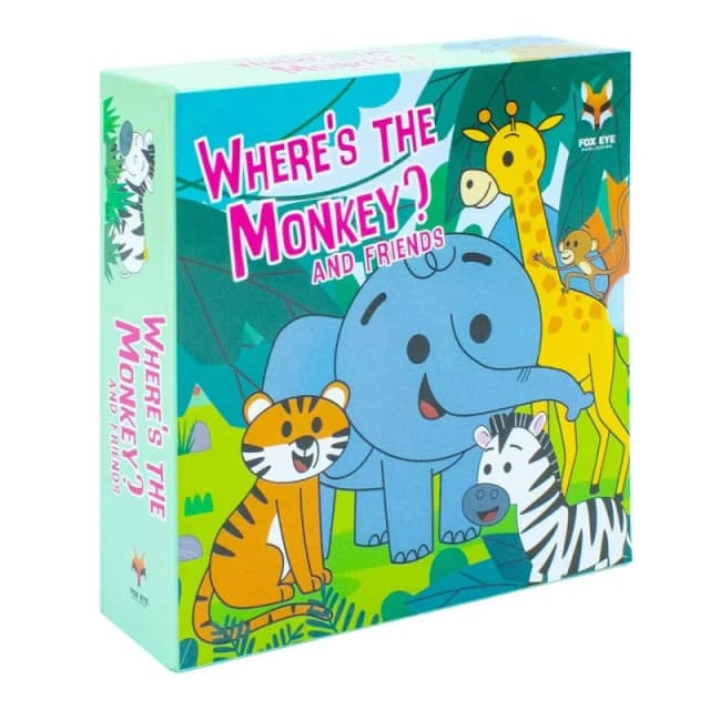 Where's the Monkey? and friends 4 Board Books Collection Set Elephant, Tiger, Zebra, Where's the monkey Sarah Eason Books