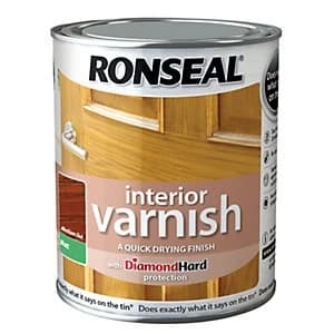 Ronseal Interior Varnish - Matt Medium Oak 750ml