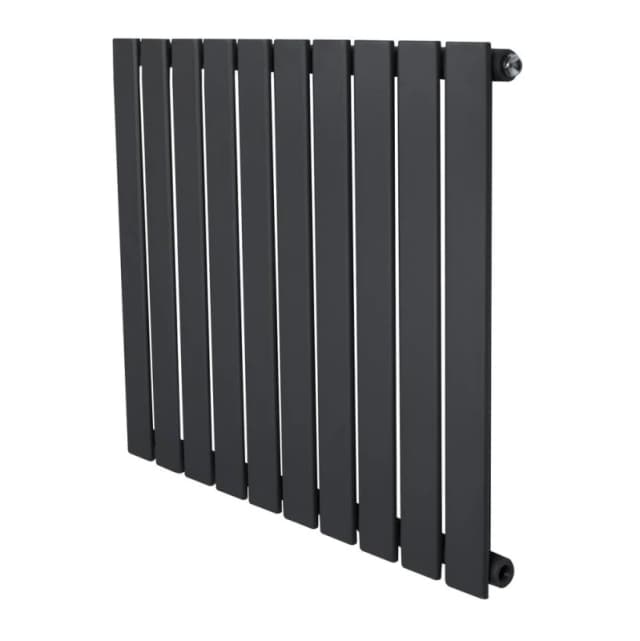 Monstershop Flat Single Column Radiator - 600 x 700mm - Anthracite Grey Grey Unisex