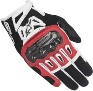 Alpinestars SMX-2 Air Carbon V2 Gloves, black-white-red, Size S, black-white-red, Size S