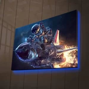 NASA-008 Multicolor Decorative LED Lighted Canvas Painting