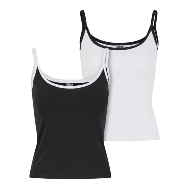 Urban Classics Womens tank top Urban Classics Contrast Basic (x2) Noir Female M