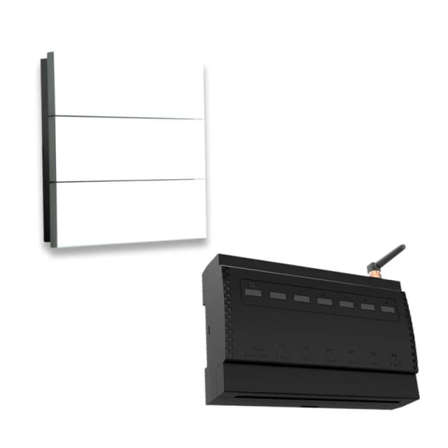 ENER-J 6 Gang Wireless Kinetic Switch with 6 Circuit RF WiFi Receiver in White White Unisex