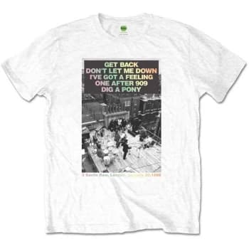 The Beatles - Rooftop Songs Gradient Unisex Large T-Shirt - White