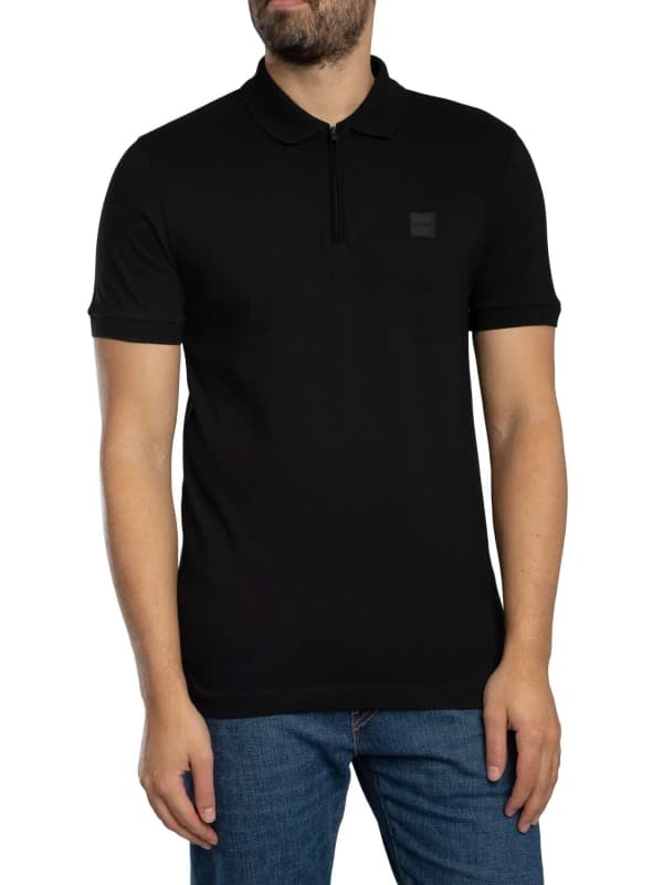 Boss Passer Zip Polo Shirt Black 3XL
