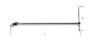 Beta Tools 920/40 1/2" Sq Dr Swivel T-Handle L: 490mm L1: 230mm 009200850