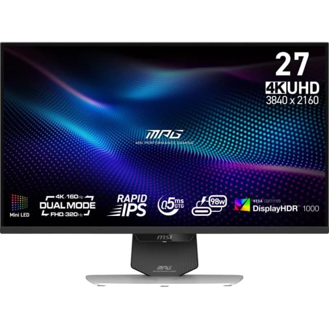 MSI MPG 274URDFW E16M 4K Ultra HD 27" Rapid IPS Gaming Monitor - White 4711377300346