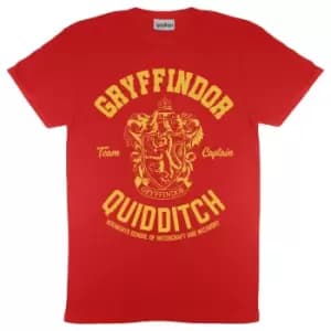 Harry Potter Mens Gryffindor Quidditch T-Shirt (XL) (Red)