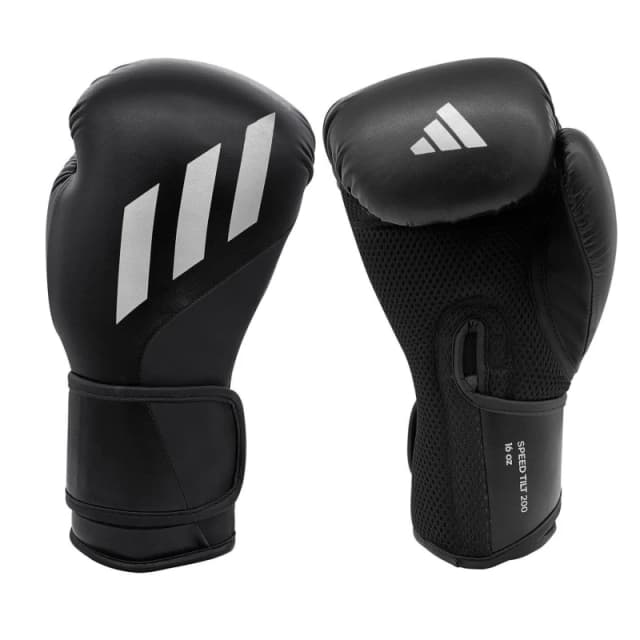 adidas Adults Speed 200 Tilt Boxing Gloves Black unisex 10oz