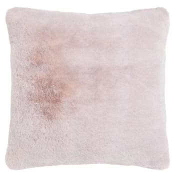 Biba Faux Fur Cushion - Blush