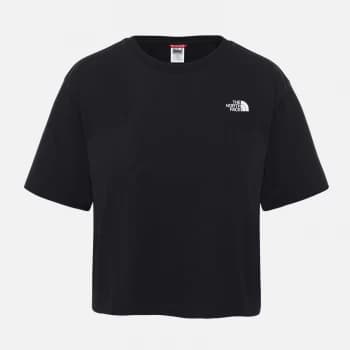 The North Face Womens Cropped Simple Dome Short Sleeve T-Shirt - TNF Black - L
