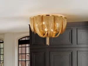 Minerva 10 Light Flush Ceiling Light Nickel, G9