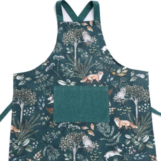 MM Living Briar Cotton Apron with Dual Patch Pocket Multi