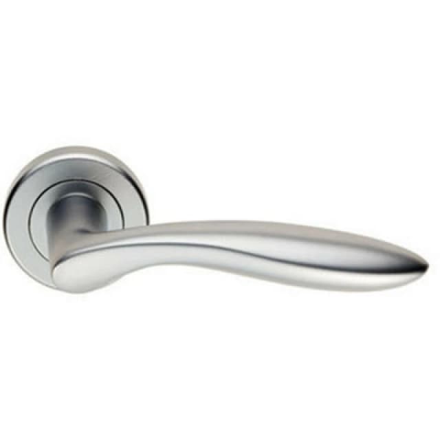 Loops PAIR Smooth Ergonomic Handle on Round Rose Concealed Fix Satin Chrome Multi