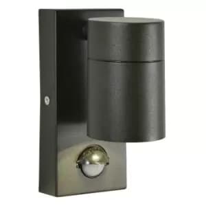 Zinc LETO Outdoor Downlight with PIR Textured Black