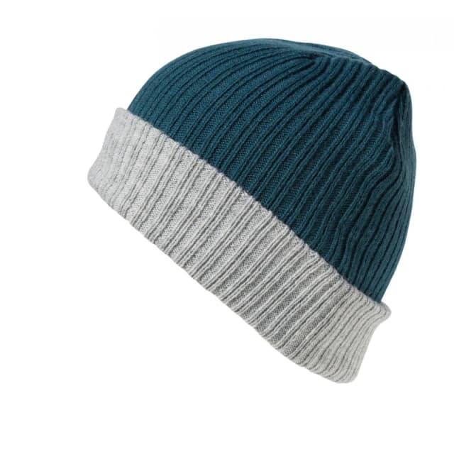 Result Result Men Winter Essentials Double Layer Knitted Hat in Teal Teal One Size Male 5057080699582