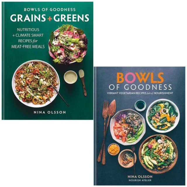 Nina Olsson 2 Books Collection Set ( Bowls of Goodness Grains + Greens & Bowls of Goodness Vibrant Vegetarian Recipes Full of Nourishment ) Nina Olsso