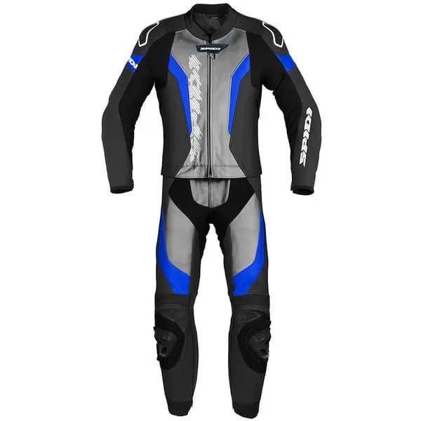 Spidi Laser Touring Two Piece Racing Suit Black Blue Size 46